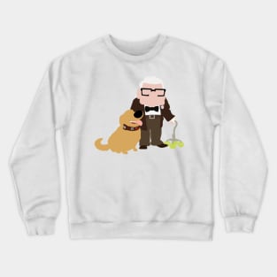 Old Man and His Loyal Dog Crewneck Sweatshirt